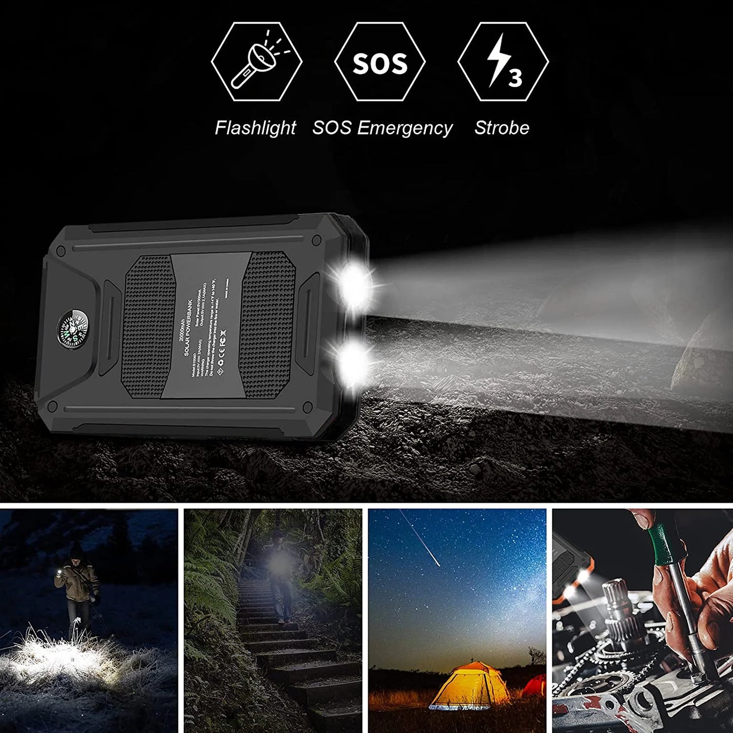20000Mah Solar Charger(Black) We Only Sell This Product in One Store, If You Need Genuine Product, Please Look for the -US Store