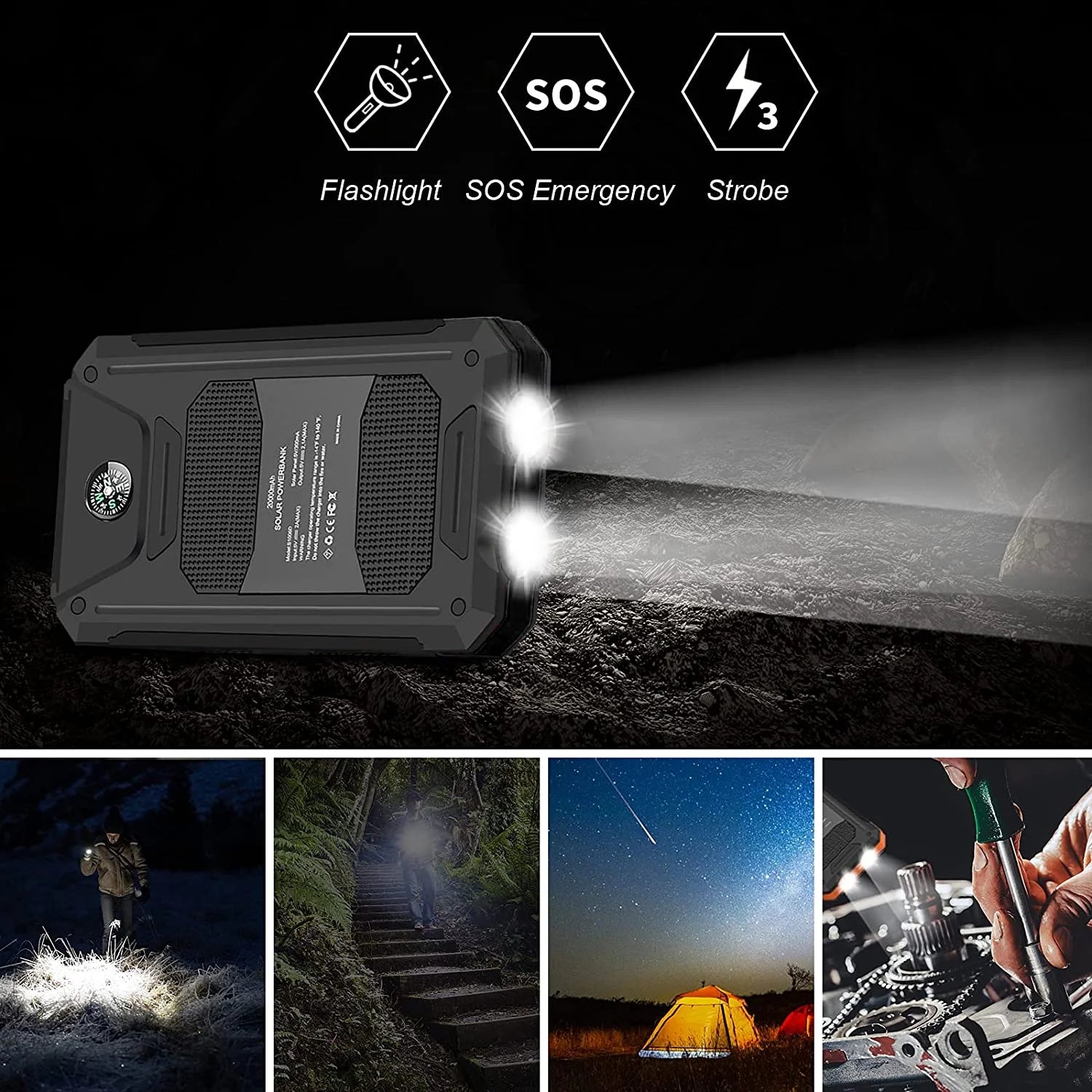 20000Mah Solar Charger(Black) We Only Sell This Product in One Store, If You Need Genuine Product, Please Look for the -US Store