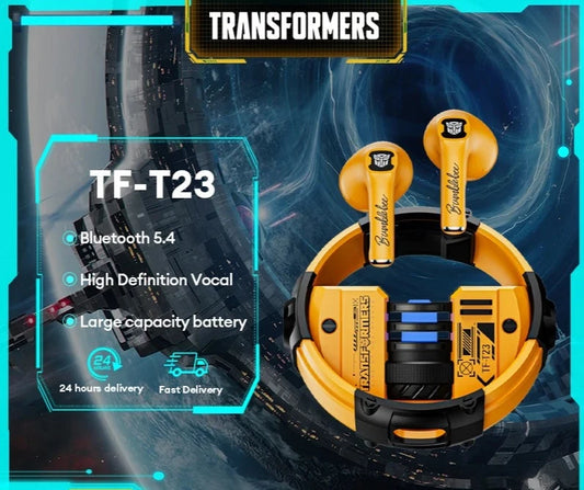 TRANSFORMERS TF-T23 TWS Earbuds - HiFi Sound, Bluetooth 5.4