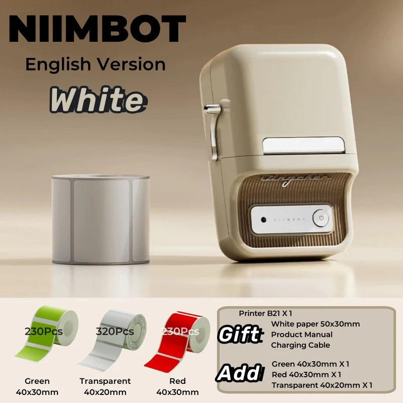 NIIMBOT B21 Bluetooth Thermal Label Printer