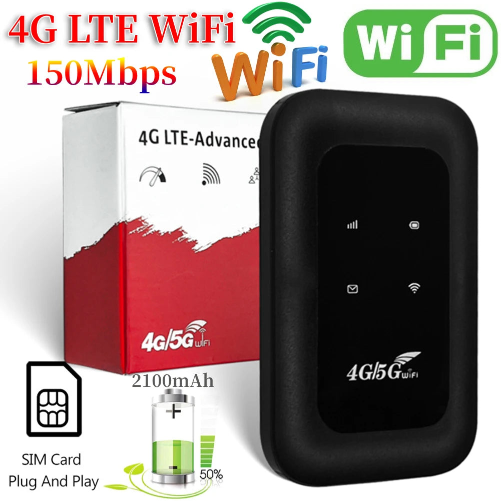 4G LTE Portable WiFi Router – 150Mbps Mobile Hotspot