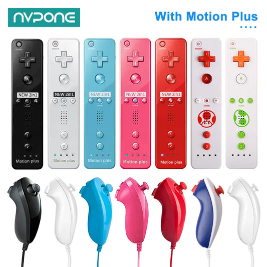 2 Set Motion Plus Remote Controller for Wii - MIRKATS