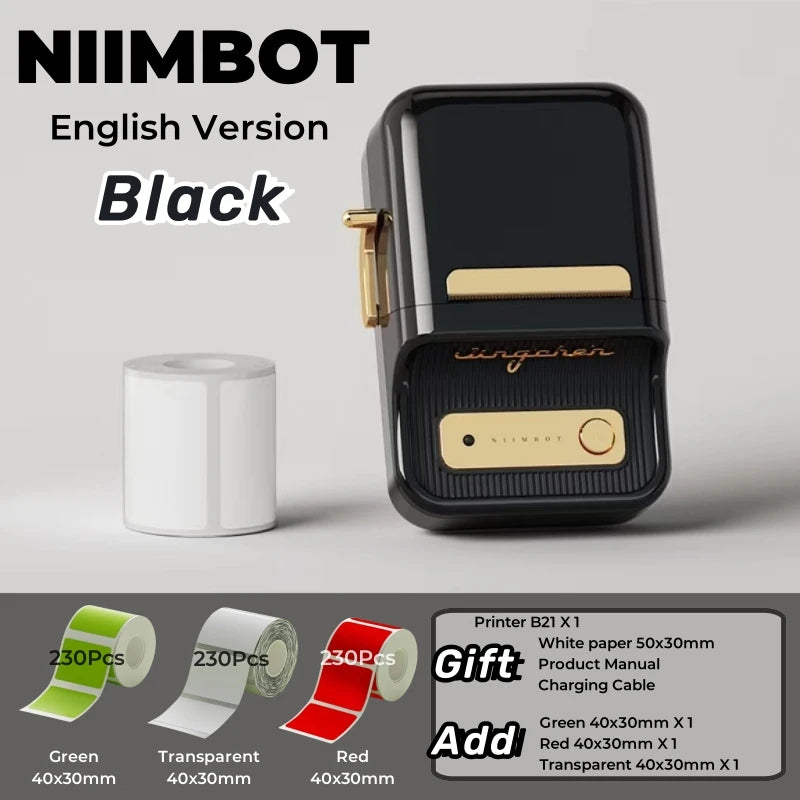 NIIMBOT B21 Bluetooth Thermal Label Printer