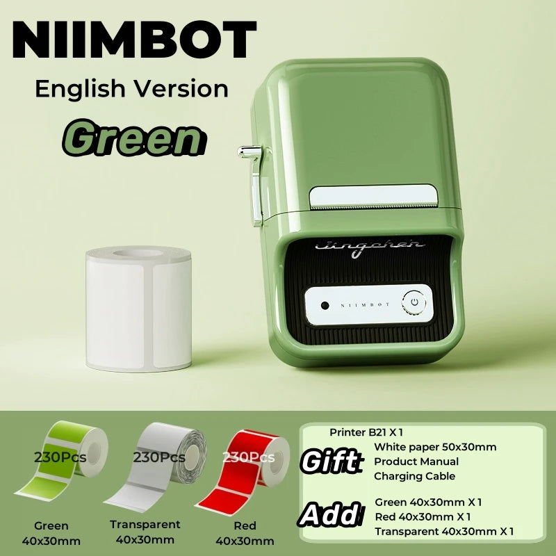 NIIMBOT B21 Bluetooth Thermal Label Printer