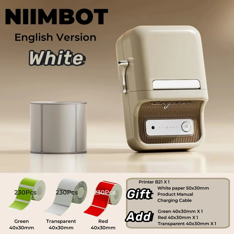 NIIMBOT B21 Bluetooth Thermal Label Printer
